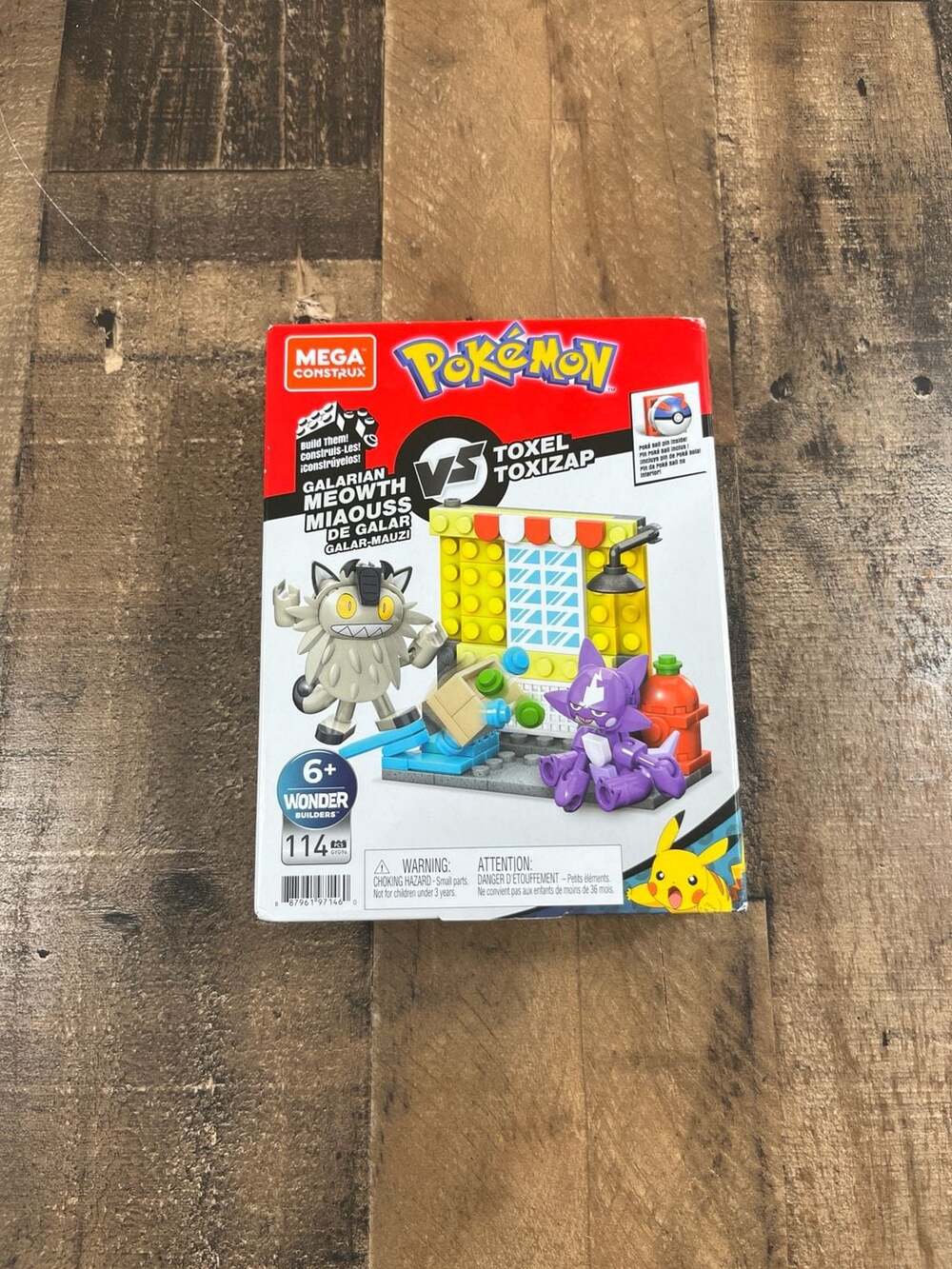 Mega Construx Pokémon Galarian Meowth vs Toxel Building Set 114 Pieces